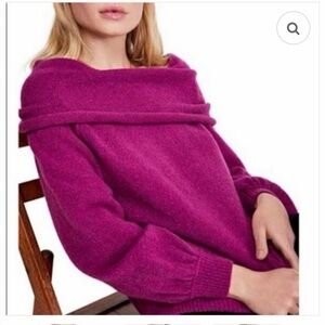 Free People orchid cowl neck wool blend sweater